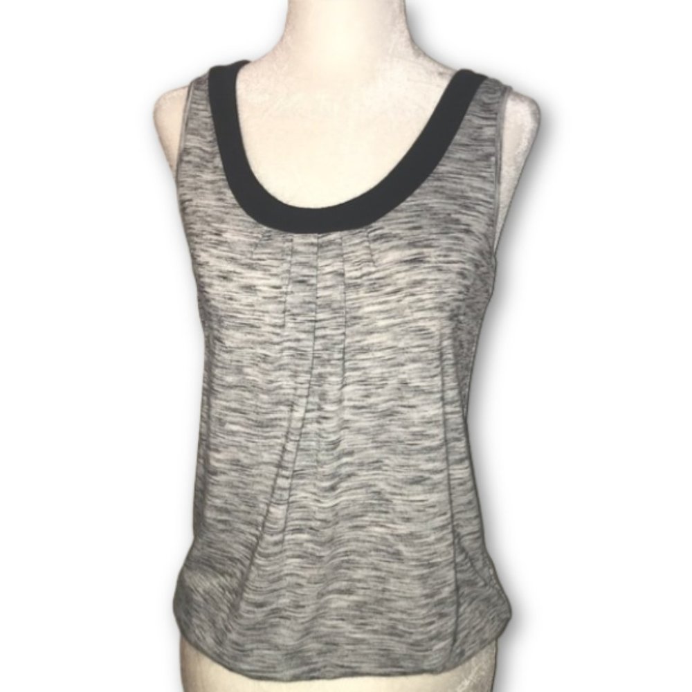 Loft Women's Top White Black Tank Elastic Waist